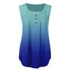 Women's Casual Fashion Plus Size Printed Sleeveless Button V-Neck Pullover Top