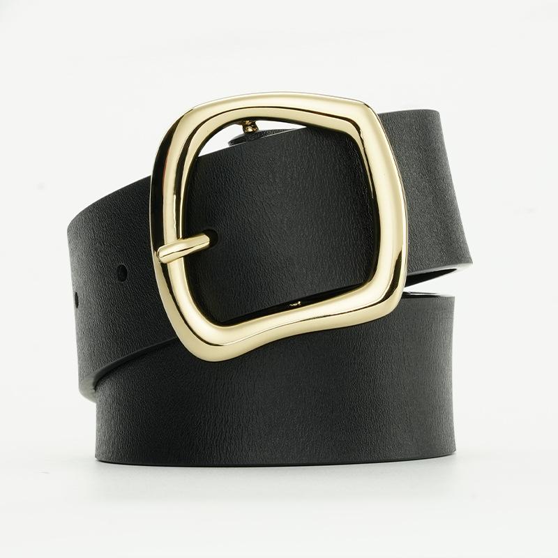 Women's Leather Belt Trendy Women's Thin Belt Pin Buckle Dress Fashion Decorative Trouser Skirt Strap