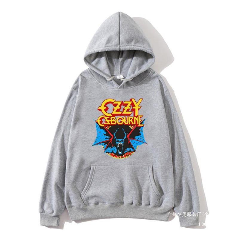 Ozzy Osbourne Hoodies Langärmlig Weich Vintage Retro Sweatshirts Herren Hoodies Mode Buchstabenaufdruck Grafik Sweatshirts Locker Lässig