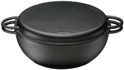 Marmites diverses IH Compatible Marmite en fonte avec bille en céramique Fonte Largeur 33 x Profondeur x Hauteur 12 cm Marmite en fonte avec bille en céramique Ébullition Cuisson