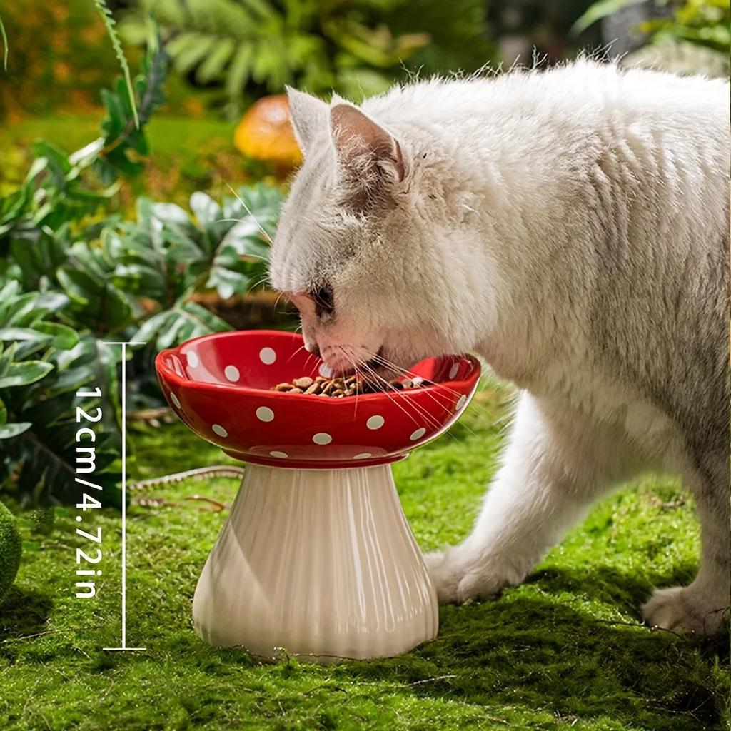 Cat Bowl Ceramic High Foot Diagonal Mouth Protection Cervical Neck Cat Food Bowl Pet Cat Food Bowl Pet Cat Water Bowl Rice Bowl