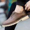 Spring, summer and autumn new British men's leather shoes, fashion casual shoes, driving business shoes, trendy single short boots men's shoes