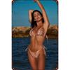 Póster Sexy Aspecto Vintage Letrero Metálico de Lata Mujeres Sexy Calientes Bikini Póster Pin-up Girl para Hogar Sala de Estar Cueva del Hombre Cafetería Pub Letrero de Cama