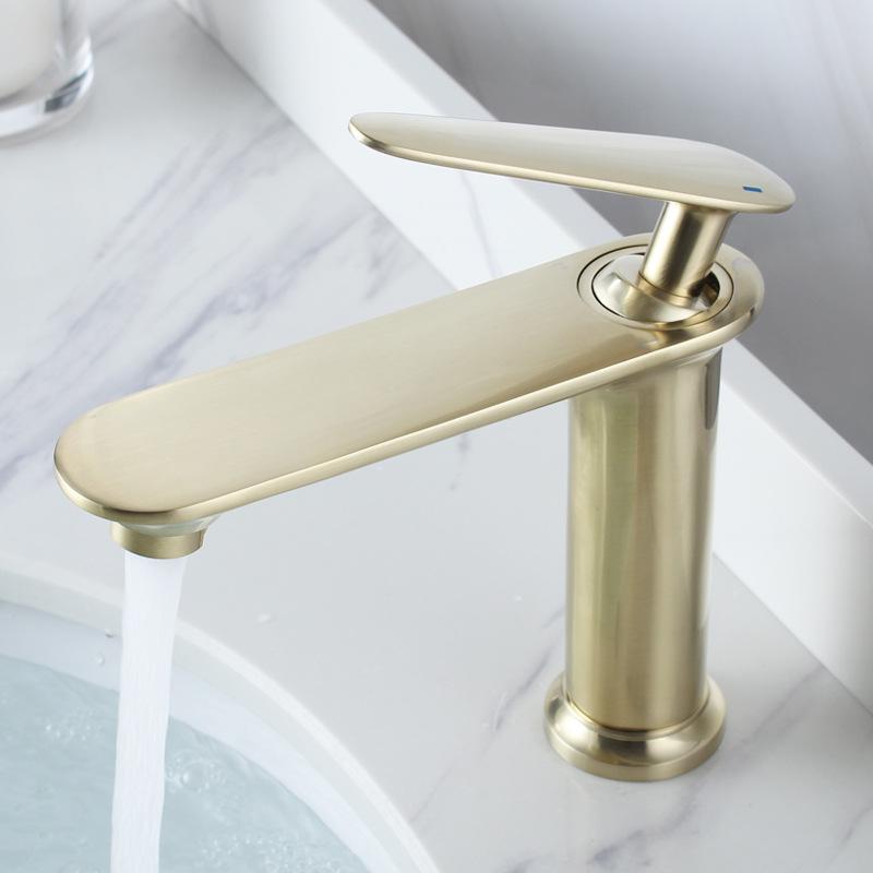 Northern Europe Basin Faucet Hot Cold Mixers Taps Deck Mount Bathroom Sink Faucets Single Handle White Black Gold