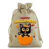 24pcs Set Drawstring Gift Bags Halloween Magic in a Bag Ghost Pumpkin Skull Pattern for Trick-or-Treating & Candy Giving