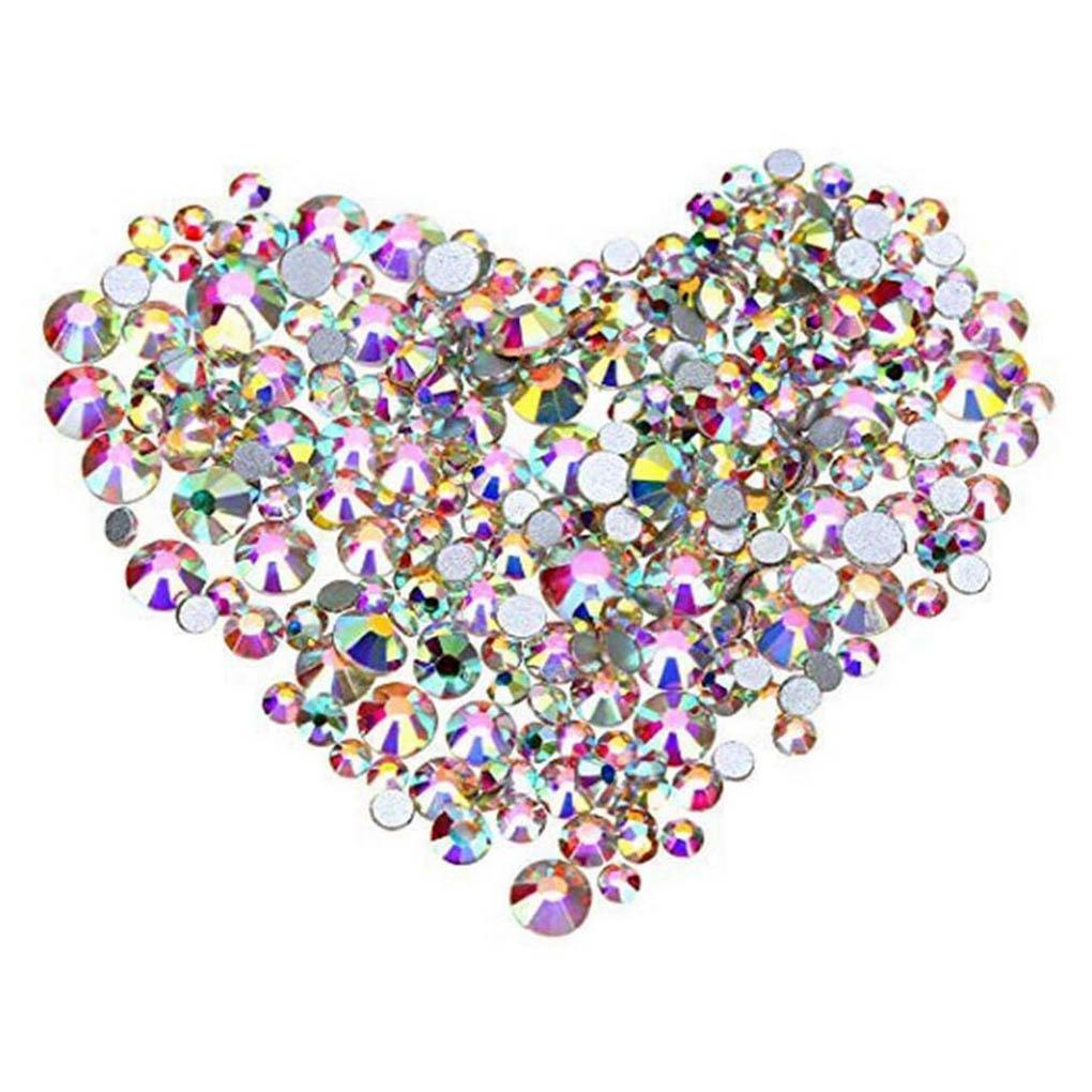 

240PCS/Pack Art Rhinestone Natural Artificial Nails Decorations Flat Back Design Crystal