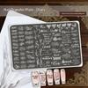 Special Flower English Alphabet Patterns Stamping Plates 15X10Cm Stainless Steel Nail Design Art Template Stencil Nail Stamper
