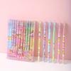 Back To School Season 144Pcs 0.5mm Cartoon Fantastic Unicorn Design Straight Pole Black Neutral Pen, Perfect for School Prize Pen Stationery, Office S