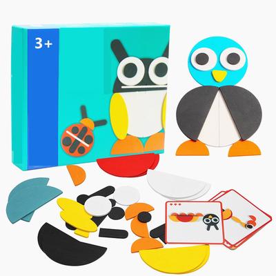 50pcs Animal Wooden Puzzle Board Set Colorful Baby Educational Wooden Toys  for Children Learning Developing Toys