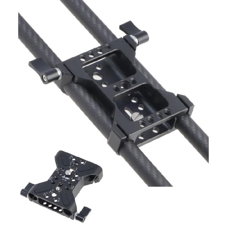 Universal Quick Release System With 15mm Double Hole Tube Clamp Ensuring Stable Camera Support For Photography On Tripods
