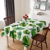 Rectangle Tablecloth Summer Monstera Palm Leaf Table Cloth for Table Decor Tropical Green Leaves Tables Cover for Holiday Party