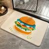 hamburger Floor Mat Bedroom Carpet, Bathroom Foot Mat, Doormat, Non-Slip Absorbent Multi-Use