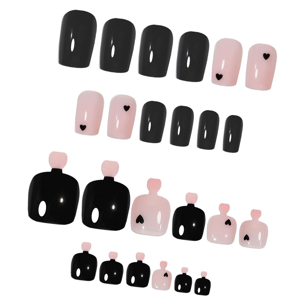 Manicure Wearing Armor Love Hands and Foots Manicure Finished Patch Fake Nail Set Wearing Armor