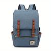 New Personalized Retro Men's and Women's Outdoor Canvas Large Travel Backpack, Zipper Closure, Solid Color Fashionable Backpacks