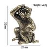 Creative Brass Monkey Zodiac Tea Pet - Personalized Desktop Ornament Gift