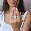 Natural Turquoise ring bohemian statement ring for women Sterling silver handmade ring Turquoise gemstone ring Unique Gifts