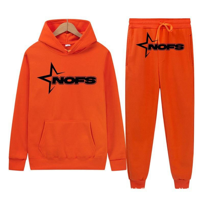 2026Y2KNOES Hoodie Set Sweatshirt Two-piece Gothic Punk Rock Streetwear Hip-hop Style