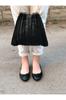 Women's Flat Shoes Black Ropy Ballerina Ballet