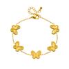 316L Stainless Steell Golden Luxury Laser Butterfly Bracelet For Women Girl New Trend Popular Hand Chain Zircon Gift
