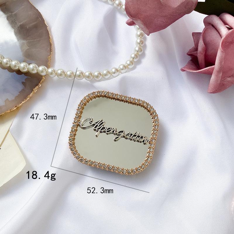 Han Paste Adjustable Love Mirror Rhinestone Round Mirror Mobile Phone Tablet Lazy Desktop Air Cushion Bracket