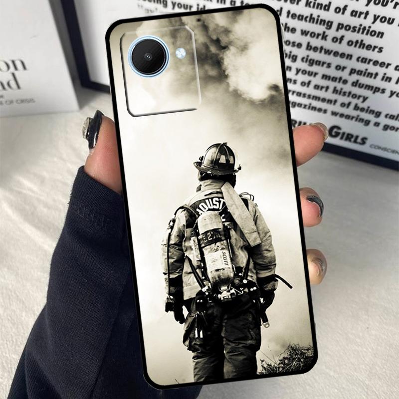 Fire Fighter Hero For Realme C55 C75 C67 C63 C51 C61 C53 C35 C65 C71 11 12 13 14 Pro Plus GT6 GT7 15 Pro Case