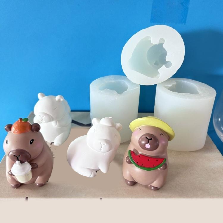 Capybara Shaped Candle Mold Reusable Silicone Mold for Home Decorations Practical Aromatherapys Mould Jewelry Supplies