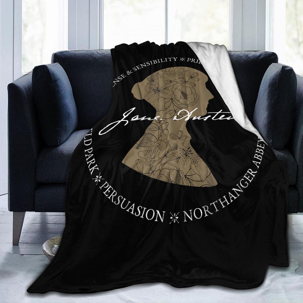 Jane Austen Persuasion Pride and Prejudice Flannel Blanket Book Creative Throw Blanket for Quilt 125*100cm Soft