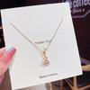 Fashion Light Luxury Titanium Steel Necklace Women'S High-End Pendant Sweet Temperament Collarbone Chain Does Not Fade Accessories