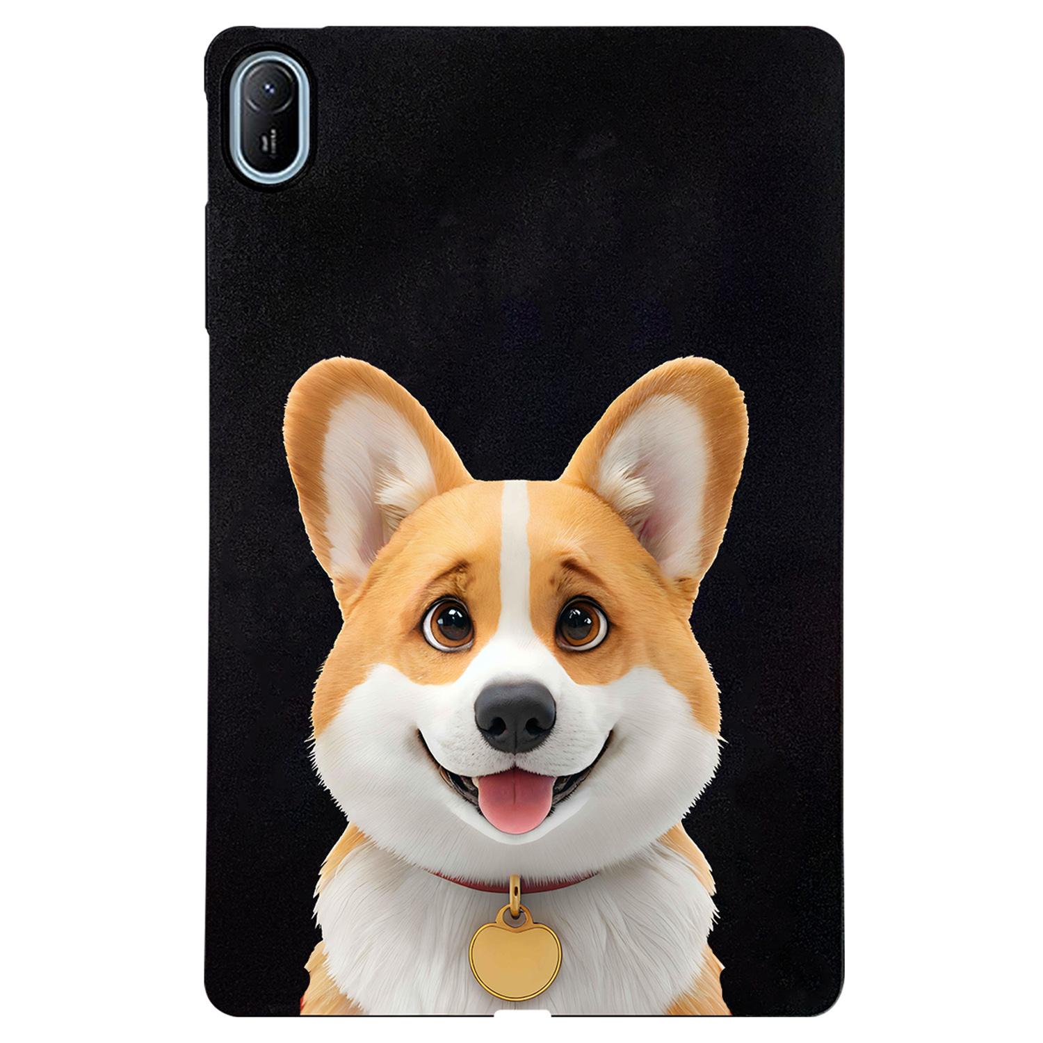 

For Huawei MatePad SE 11 Case Pattern Printing Slim TPU Tablet Protective Cover Corgi