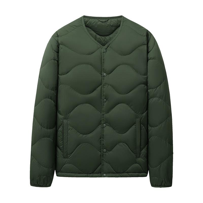 Men's Lightweight Down Jacket - Dad's New 2025 Autumn/Winter Round-Neck Inner Wear