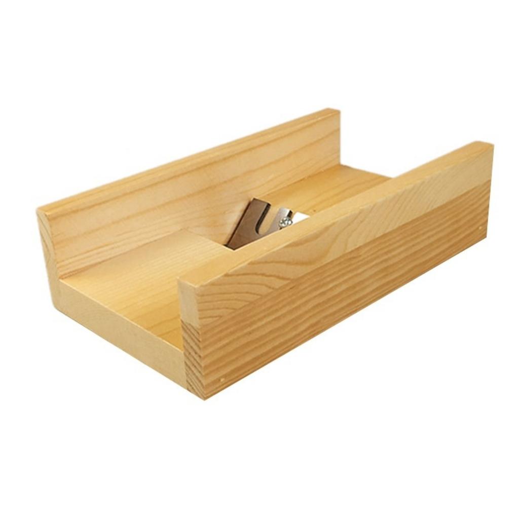 1pc Wooden Adjustable Loaf Soap Cutter Wood Box Cutting and Beveler Planer Tool for Handmade Soap Making