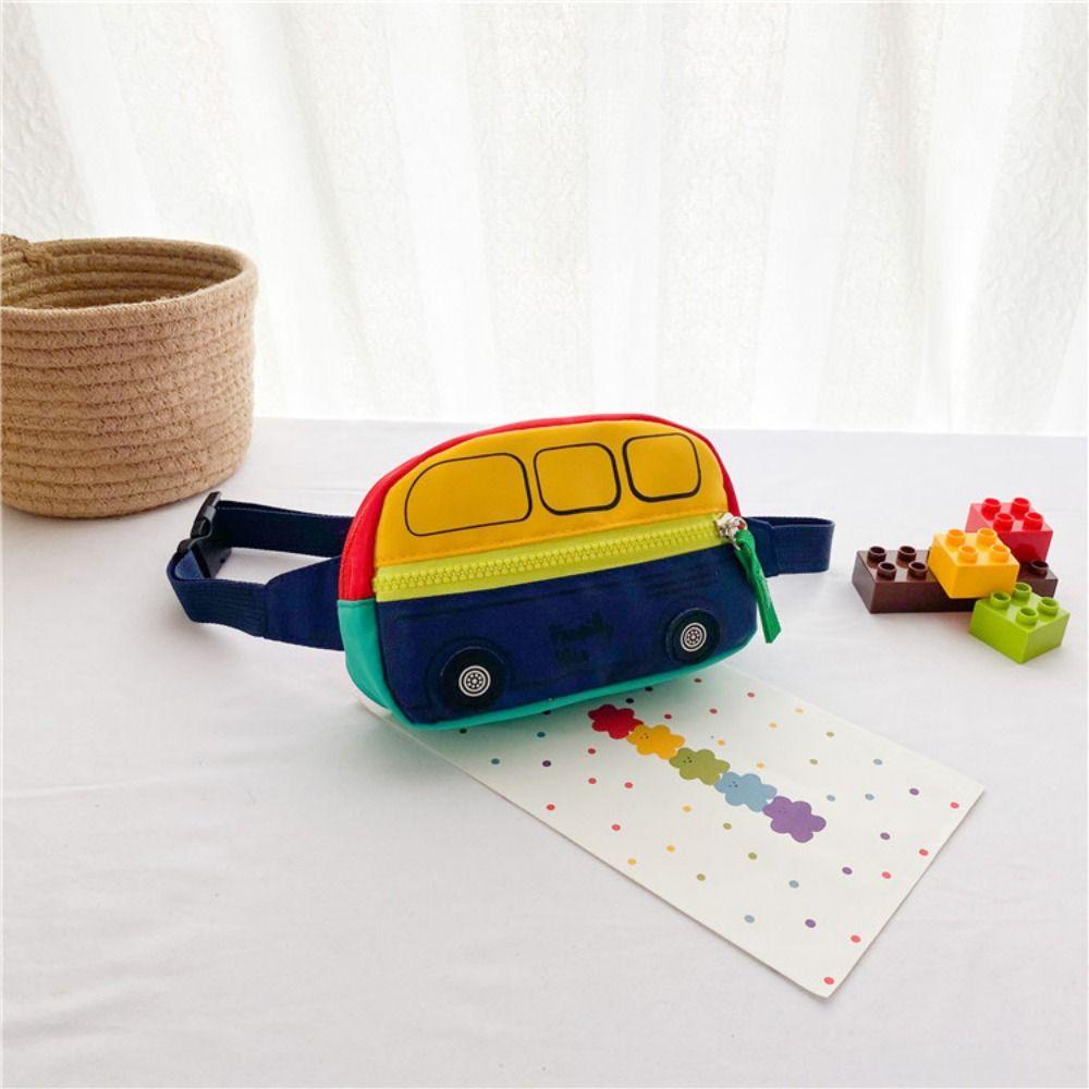 Adjustable Belt Crossbody Bag for Kids Soft Mini Pack Purse Fashion Car Shape Waistbag  Travel