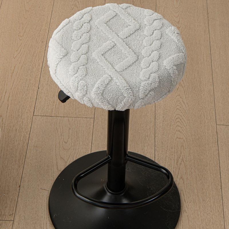 Thickened Comfortable Cotton Fleece Round Household Dust Cover for Bar Stool, Chair Seat Cover