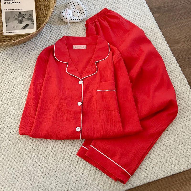 2026 Spring/Autumn Internet Celebrity Cloud Cotton Women's Long Sleeve Pajama Set