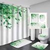 Xiyin Waterproof High Definition Shower Curtain Set - Four-Piece, No-Drill Partition for Bathroom or Hotel.