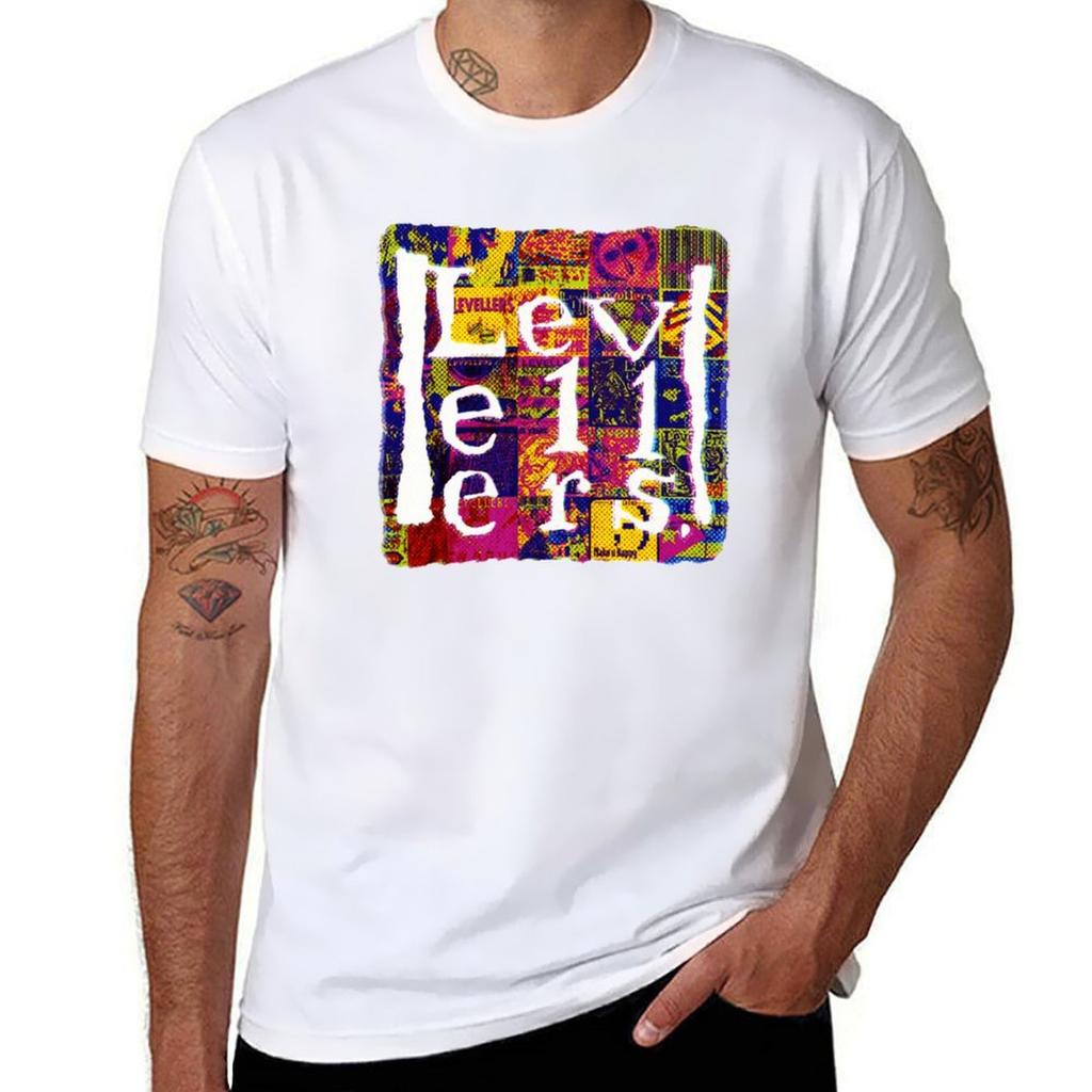 La Levellers Best Of English Folk Rock Band Maglietta T-shirt Unisex Magliette in Cotone Pesante per Unisex Pacco Maglietta in Cotone