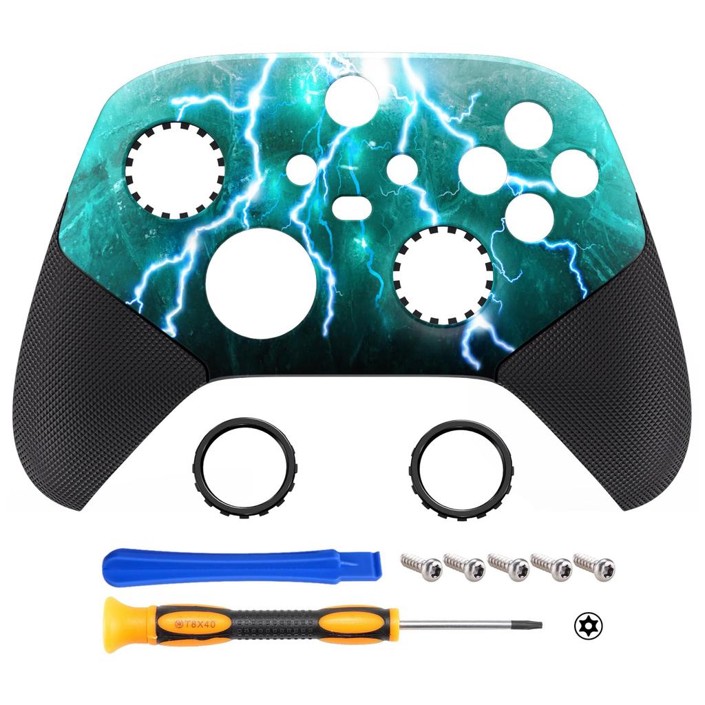 eXtremeRate ASR version redesigned shell for Xbox Core Wireless rubberized grip for improved friction ring Custom faceplate for Xbox Series X S