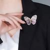 Retro light luxury handmade enamel embroidery butterfly brooch female niche high-end pin DIY high-end corsage