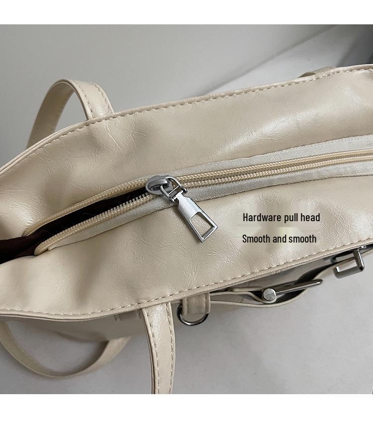 Women's Retro Large Capacity Tote - Autumn/Winter 2025 Versatile Shoulder & Underarm Bag for Fashion & Commute