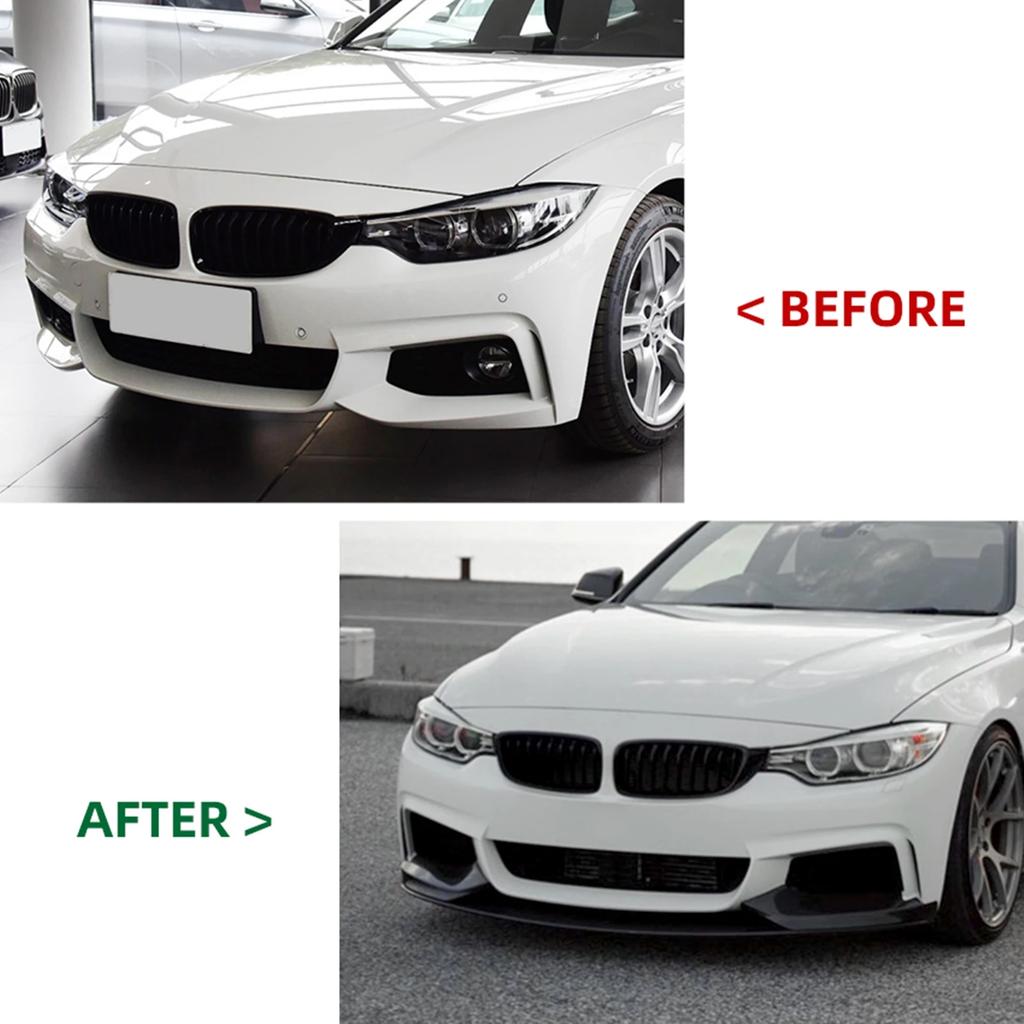 For BMW 4 Series F32 F33 F36 M-Tech 2014-2020 Car Front Bumper Splitter Lip Front Blade Body kits Side Splitter Trim Accessories