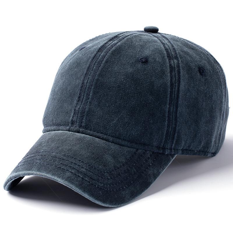 Hommes Femmes 53-56cm 56-59cm 60-63cm Casquette de baseball déstructurée vintage en coton lavé réglable pour grande/petite tête et enfants (as the picture,S  53-56CM) gray