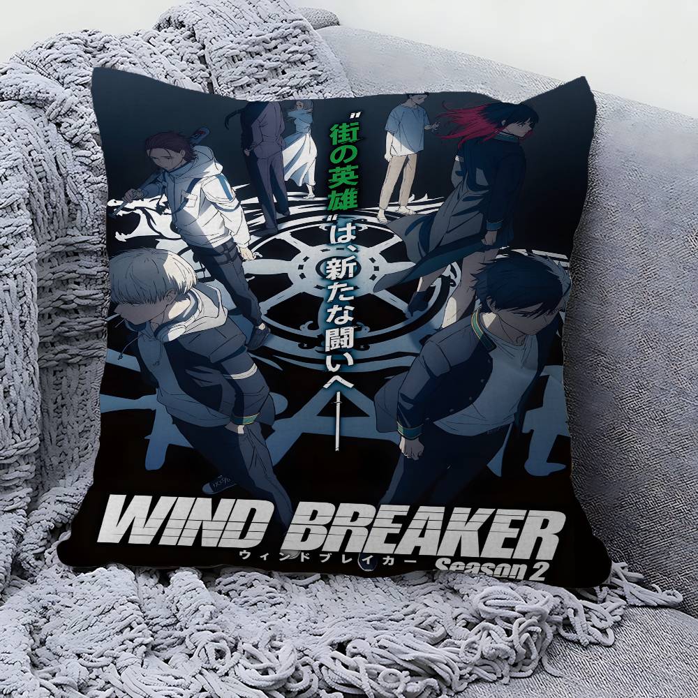 WIND BREAKER Anime Pillow Cover for Bedroom Room and Living Room Sofa Decorative Cushion Cover