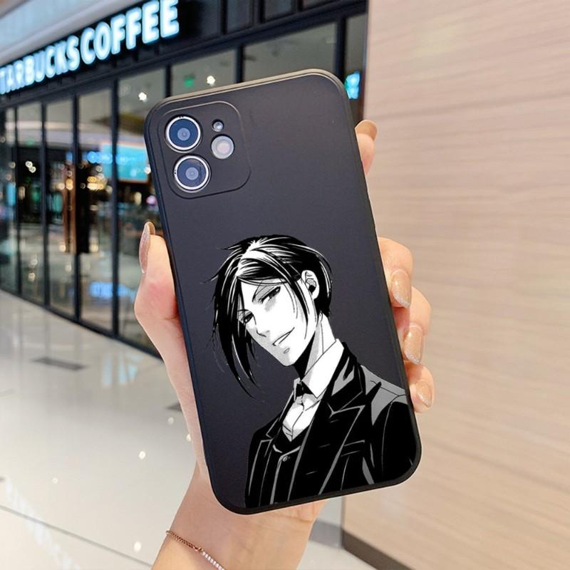 Butlers Ciel Phantomh Phone Case For IPhone 14 11 12 13 Pro Max X XR XSMax 6 6S 7 8 Plus SE 2022 Soft Square Color Phone Cover