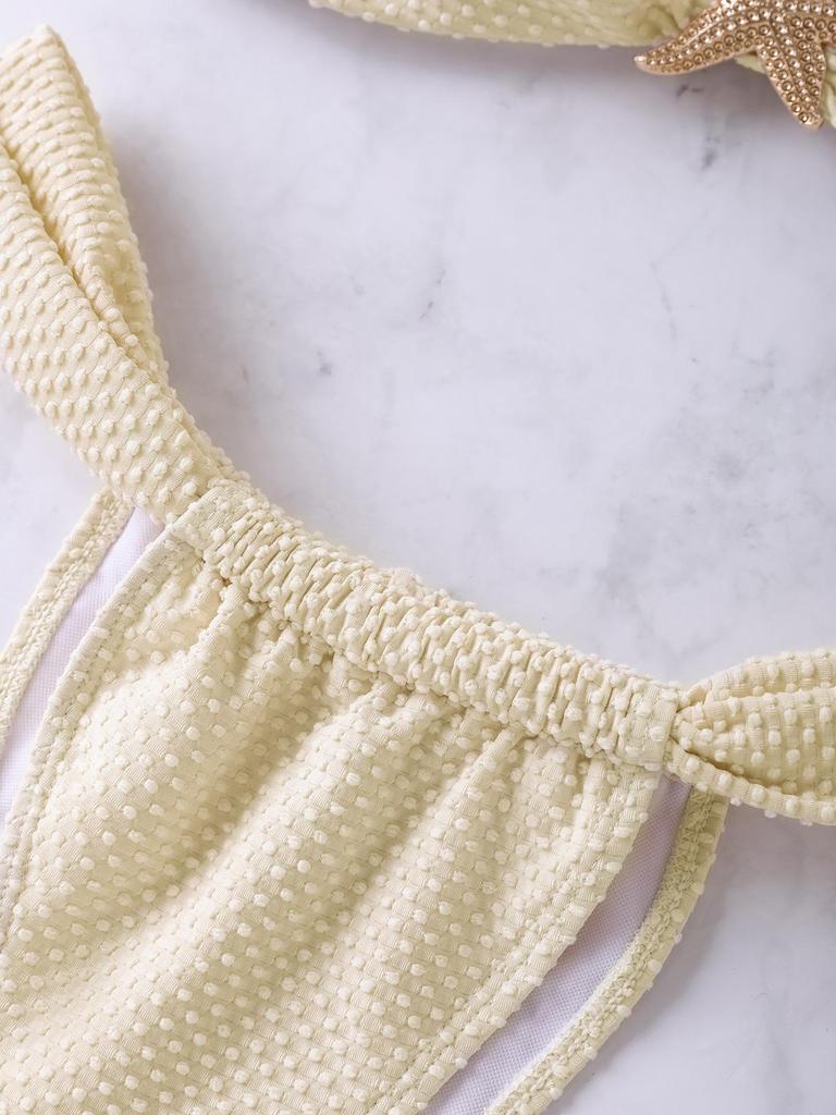 2025 European & American Starfish Bandeau Bikini Swimwear - Sexy Split Design for Women