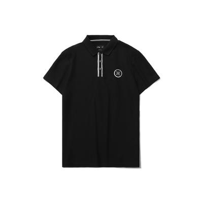 Li Ning Wade Series Casual Sports Polo Shirt Men Tops Black APLR021-1