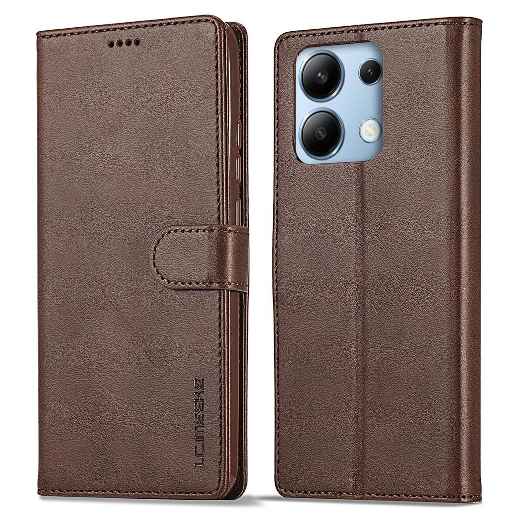 LC.IMEEKE For Xiaomi Redmi Note 13 Pro 4G/Poco M6 Pro 4G Leather Case Folio Stand View Phone Cover