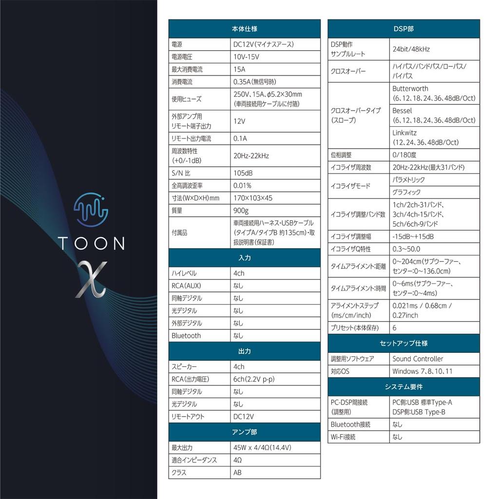 Genuine Audio Sound Kit with DSP Amplifier for TOON X Subaru WRX STI Beat-Sonic (DSP-S204)