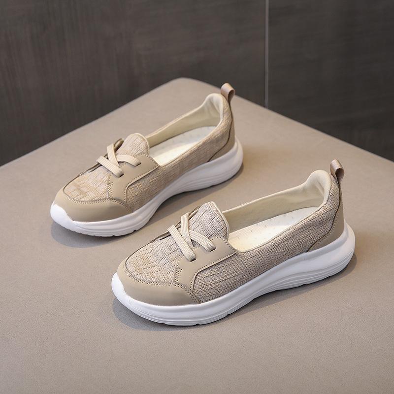 Set feet lazy shoes one pedal four seasons casual women's shoes low-top flat-bottomed walking shoes versatile, non-slip, breathable and comfortable