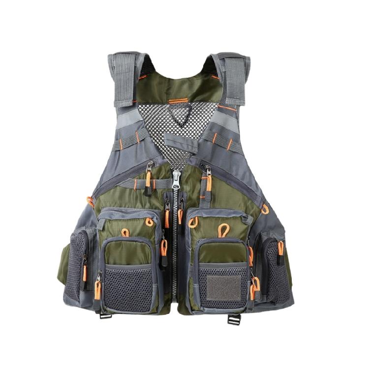 Gilet Multifunzione per la Pesca a Mosca Accessori da Pesca Attrezzatura per la Pesca alla Trota Gilet Regolabile Multi Tasche Giubbotti per Uomo