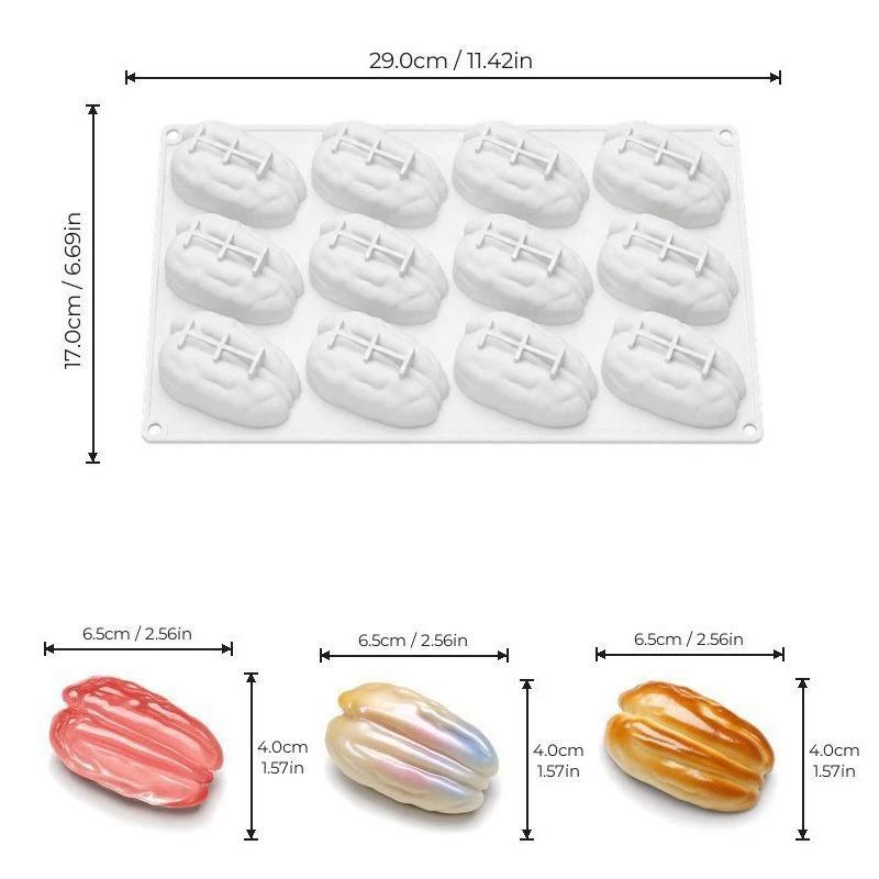 4 6 12-Cell Pistachios Design Silicone Chocolate Mold Food Grade Mousse Cake Mould Kitchen Bakeware Party Dessert Baking Tools